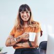 woman with a cup of coffee